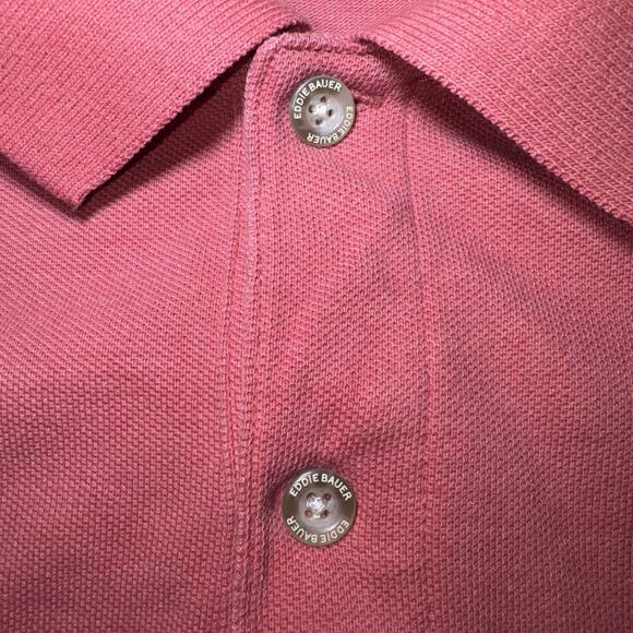 EDDIE BAUER 3XL TALL SHORT SLEEVE SALMON COLOR SHORT SLEEVE 2 BUTTON UP COLLARED - Picture 6 of 9